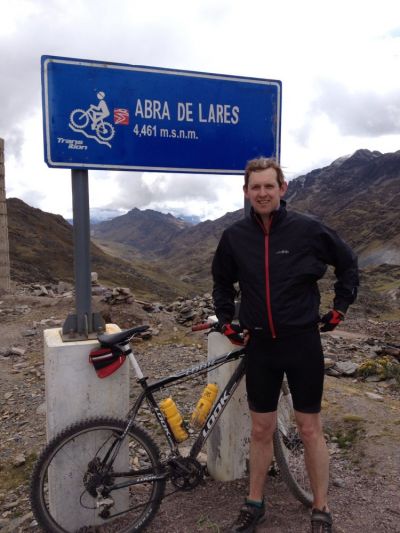 Chris Southworth Cycling on the  tour with redspokes